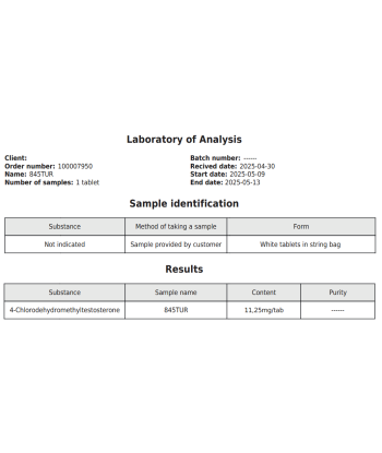 Turinabol 10mg - 500 tab