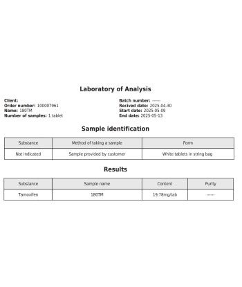 Tamoxifen 20mg - 1.000 tab