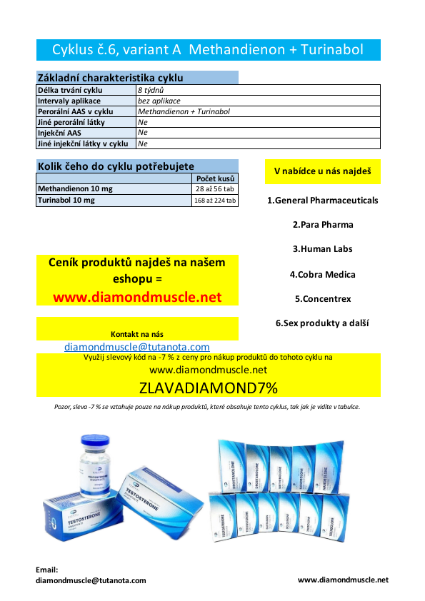 Cyklus č.6, variant A: Methandienon + Turinabol